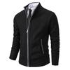 AliExpress Transfronterizo Suéter Cardigan Chaqueta de Invierno para Hombre Moda Estilo Coreano Forrado de Felpa Grosor Vertical Cuello Alto Suéter