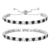 Conjunto de Pulseiras de Zircônia de Cor Secundária Mais Vendido Atravessando Fronteiras Combinação Cheia de Diamantes e Banhado a Ouro Branco Design Moderno Pulseira Tennis Pulseira