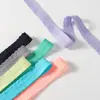Tirantes de Lencería con Borde de Jacquard Disponibles en Fábrica, Bandas Elásticas Plegadas Creativas en Forma de Media Luna, Tirantes de Lencería Elásticos Teñidos a Medida Multicolor