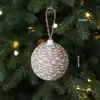Accesorios de Bola Envueltos en Cuerda de Cáñamo de 8 cm Estilo Europeo y Americano de Nuevo Producto Transfronterizo Bola de Espuma Envuelto en Cuerda de Algodón Decoraciones Colgantes para Árbol de Navidad