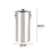 Cubo Espesado de Acero Inoxidable para Té de Burbujas con Tapa Cubo de Acero Inoxidable Cubo para Té de Burbujas Cubo Largo Cubo para Sopa Olla para Sopa Cubo para Preparar Té Metal