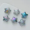 Cor Macaron Estrela de Cinco Pontas Furo Reto Contas Soltas Miçangas DIY Corrente para Celular Chaveiro Material Acessórios Atacado