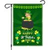 Calle Transfronteriza. Bandera de Jardín de Patrick Bandera de Lino de la Suerte Trébol Irlandés Celebración Bandera Decorativa