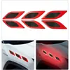 Tira Anticolisión para Coche Pegatina Protectora para Manija de Puerta Patrón de Fibra de Carbono Pegatina Decorativa de Personalidad Tridimensional 3D Pegatina de Advertencia Reflectante Nocturna
