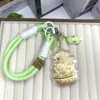 Novo Produto Ouro Puro 999 Pinheiro Verde Sorte Gato da Sorte Cordão para Celular Chaveiro com Pingente Dourado Pingente de Bolsa Presente