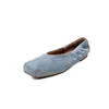 Zapatos Planos de Piel de Oveja de Primera Capa con Escote Bajo para Mujer, Nuevo Estilo de Primavera, Regalo, Piel Genuina, Cómodos, Estilo Coreano, Zapatos Planos de Escote Bajo para Mujer