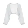 Cardigã de Seda Gelada Estilo Coreano para Mulheres, Nova Peça de Roupa Externa Fina Verão 2026, Pequeno Bolero Estilo Capa com Design Elegante, Xale de Tricô