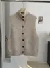 Chaleco de Punto de Otoño para Mujer KEKEZOON de Cuello Alto para Superponer Ajustado de Alta Gama Chaleco Cálido 8950