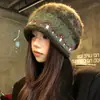 Gorro retro Fair Isle con vuelta para mujer, nuevo estilo otoño/invierno 2026, cálido y acogedor, con un look chic sin esfuerzo y diseño que cubre las orejas