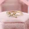 Anillo Nuevo Lindo con Decoración de Lazo para Venta Caliente Transfronteriza de Temu Anillo de Compromiso para Mujeres Europeas y Americanas Venta Directa de Fábrica