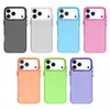 Funda para Teléfono Móvil de Pareja Adecuada para Apple 17Promax Color Caramelo Mate Tacto de Piel para iPhone16 15 Cubierta Protectora Anticaída