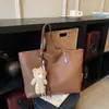 Bolso Tote para el Trayecto Diario de Estudiante 2026 Nuevo de Gran Capacidad con Correa al Hombro Bolso Cubo Versátil Retro