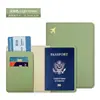 Bolsa de Pasaporte al por Mayor Transfronteriza Cuero PU Borde Aceitado Protección de Pasaporte Cubierta de Documentos Viaje al Extranjero América del Norte Porta Pasaporte Portátil