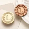 Lançamento de novos produtos: Série floral europeia de 26 letras latão maciço selante para convites de casamento e lembrancinhas de festa