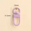 Hebilla de Puerta Pequeña de Aleación Pintada Colorida Llavero Hebilla de Perro Accesorios para Joyería DIY Hebilla Colgante para Bolso Hebilla de Resorte