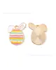 Huevo de Pascua Conejo Zanahoria Gota de Aceite Joyería Accesorios Colgante de Aleación DIY Llavero Cadena para Teléfono Adorno