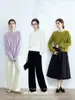Tienda Insignia Shanghai Dan Nong/26 Suéter Nuevo de Invierno para Mujer de Cachemir Cepillado Cuello Redondo Punto Base Otoño Invierno para Mujer