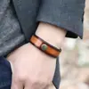 Pulseira de Couro de Vaca Nova Retro Desgastada Europeia e Americana Mais Vendida Joias Simples para Homens Suprimento de E-commerce Transfronteiriço Dropshipping
