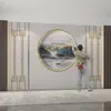 Papel de parede autoadesivo decoração de parede de fundo de TV mural tridimensional 3D sala de estar quarto papel de parede de paisagem à prova d'água adesivos 8D