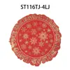Individual de mesa Shengte pvc dorado estilo navideño oro y plata individual de mesa aislante lujo ligero avanzado comida occidental al por mayor
