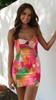 2022 Nuevo en Stock Transfronterizo Amazon Moda Femenina Europea y Americana Vestido Bodycon sin Tirantes Estampado
