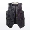 Chaleco de Mezclilla Versátil para Mujer para Primavera y Verano, Chaqueta Corta Holgada Estilo Coreano Bf sin Mangas, Chaleco, Ropa Exterior para Estudiantes, de Moda