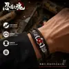 Pulseira de Couro Trançado com Tema de Anime, Pulseira Multicamadas de Couro Bovino Vintage, Acessório de Mão com Emblema Bidimensional, Joias Transfronteiriças