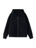 Chamarra con capucha de corte holgado para mujer, nueva colección otoño/invierno 2026, casual, minimalista, versátil, con doble cremallera