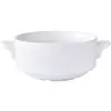 Cuenco Redondo de Cerámica Blanco Puro Cuenco para Arroz Hogareño Niños Bebé Cuenco para Huevo al Vapor Cuenco de Sopa Japonés con Doble Asa Taza de Sopa Occidental Cuenco para Postre