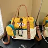 Bolso bandolera de lona nuevo estilo coreano, con un diseño fresco y moderno, perfecto para estudiantes, y un bolso de hombro lindo y versátil que se puede combinar con varios atuendos