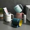 T Letra Hogar Vaso para Enjuague Bucal Creativo Pareja Vaso para Cepillo de Dientes Vaso para Cepillo de Dientes con Asa Simple Niños y Niñas Vaso para Cepillo de Dientes