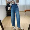 Jeans Cropped Super Finos de Tencel Lyocell com Toque Fresco, Cintura Alta Emagrecedor para Mulheres, Estilo Fino de Verão, Adequado para Corpo em Formato de Pera