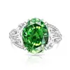 Transmissão ao Vivo Mais Vendido Pedra Preciosa Colorida Corte Flor de Gelo Flor de Ovo de Pombo Anel de Fada Diamante de Alto Carbono Ouro Real Galvanizado Anel de Cipó em Forma de Ovo