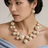 Collares de Perlas de Imitación Transfronterizos, Tendencias de Moda Europeas y Americanas, Venta al por Mayor de Joyería Grande y Pequeña de Perlas de Imitación