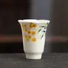 Taza de Té de Cerámica de Osmanthus Pintada a Mano Color Bajo Esmalte Taza de Degustación de Té Kung Fu Nuevo Estilo Chino Taza de Maestro Taza Individual para el Hogar Juego de Té
