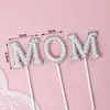 2026 Decoración de Pastel Corona para el Día de la Madre Hada Mamá Lazo de Diamante Inserto de Perla Adorno de Decoración para Hornear