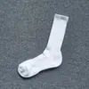 Meias Masculinas de Outono e Inverno Meia-calça Fundo Atoalhado Algodão Espessado Meia Longa Esportiva Basquete Tendência Branca Meia de Cano Alto Branca