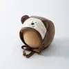 Gorro de Bebé Yipan Otoño Dibujos Animados Protección para las Orejas Bebé Pequeño Niño Pequeño Meses de Edad Gorro Envoltorio para la Cabeza Cálido Resistente al Viento Gorro Fetal para Bebé