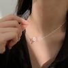 Collar de estrella hueca para mujer, moda nueva, ligero, de lujo, personalizado, borla, simple, versátil, nicho, cadena de cuello, cadena de clavícula, venta al por mayor