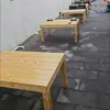 Mesas y Sillas de Exterior, Mesa de Patio de Madera Anticorrosión, Madera Plástica, Impermeable y a Prueba de Sol, Combinación Moderna de Mesa y Silla para Balcón al Aire Libre