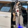 Cárdigan de Cuadros para Niña 2025 Nuevas Sudaderas de Primavera y Otoño para Niñas Mayores, Chaqueta con Capucha de Manga Larga para Otoño