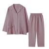 Conjunto de Pijama para Mujer Pijama de Algodón Tul Transpirable Ropa para el Hogar para Parejas Conjunto de Dos Piezas Primavera y Verano Traje para Mujer