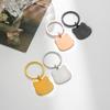 Llavero largo en blanco transfronterizo en stock etiqueta redonda de acero inoxidable collar militar etiqueta de metal grabada con láser