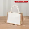 Bolsas populares de juta, bolsas de imitação de juta em lona, sacolas de juta, bolsas de linho, bolsas tote de algodão e linho, bolsas de lona laminada tridimensional