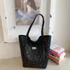 Bolso Casual de Lona con Estrellas para Mujer, Nuevo Bolso de Hombro de Gran Capacidad Primavera 2026, Elegante Bolso Tote para el Trabajo