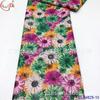 Estilo Popular Europeo y Americano Estampado Digital Bordado Vestido de Malla Bordada Girasol Colorido Bordado con Tela de Lentejuelas
