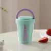 Taza de Fruta Drenable, Taza de Ensalada con Tenedor, Caja de Picnic Portátil, Taza de Desayuno de Gran Capacidad, Sellada y a Prueba de Fugas con Tapa