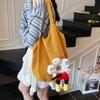 Bolso de Mano Tejido de Verano para Mujer, Bolso de Malla de Hombro Moderno y Elegante para Viajes a la Playa, Tejido de Paja