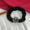 Elástico de Veludo Vermelho Diamante Brilhante de Ano Novo Elástico de Cabelo Feminino Não Machuca o Cabelo Elástico de Cabelo Novo 2023 Elástico de Cabelo de Alta Qualidade Elástico de Cabelo Durável
