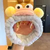 Versão Coreana Desenho Animado Engraçado Boca de Salsicha Headband Celebridade da Internet Fofa Maquiagem Lavar o Rosto Faixa de Cabelo Estilo Princesa Aro de Cabelo Lavar o Rosto para Mulheres
